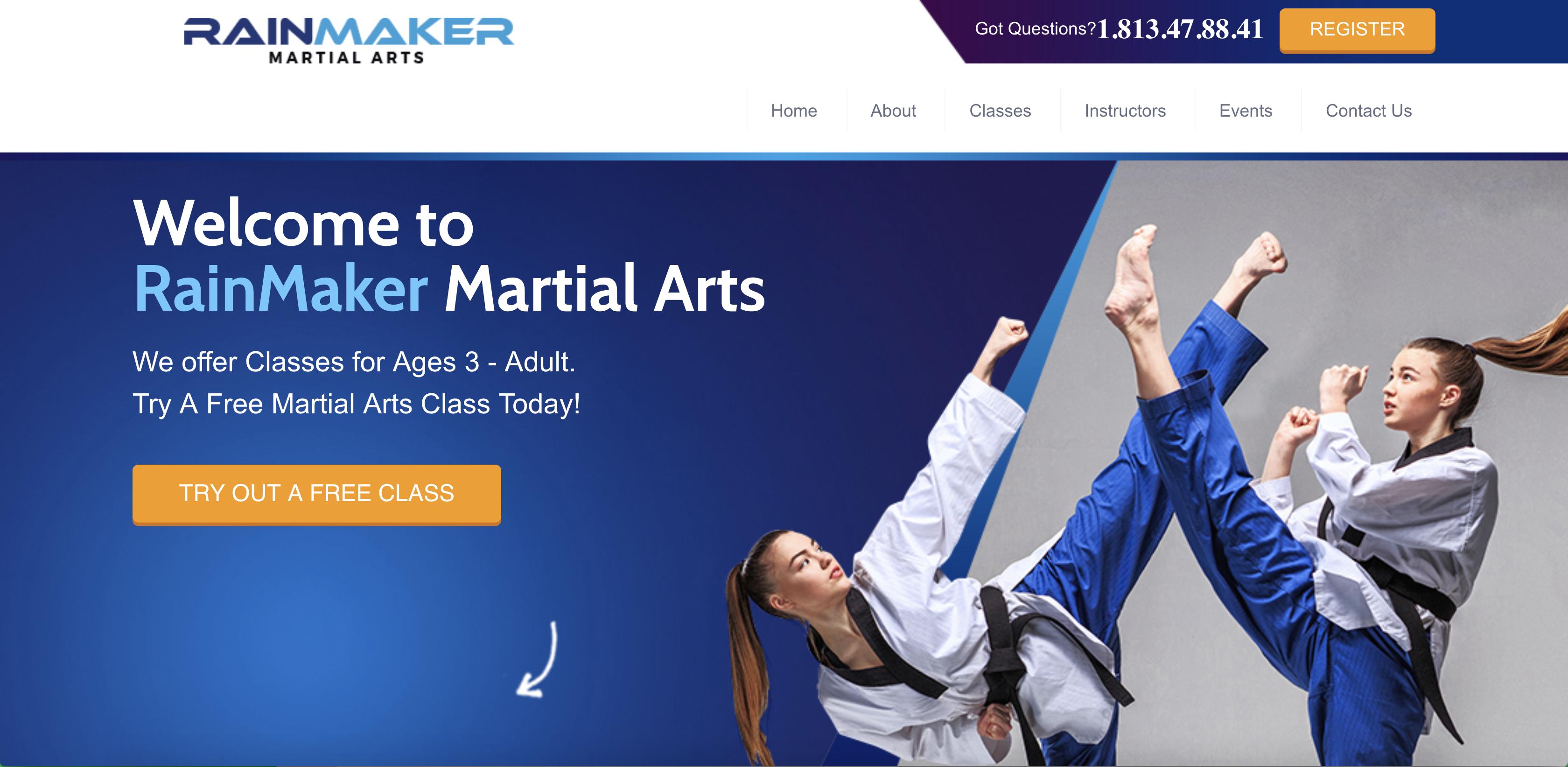 Martial Arts School Landing Page Services